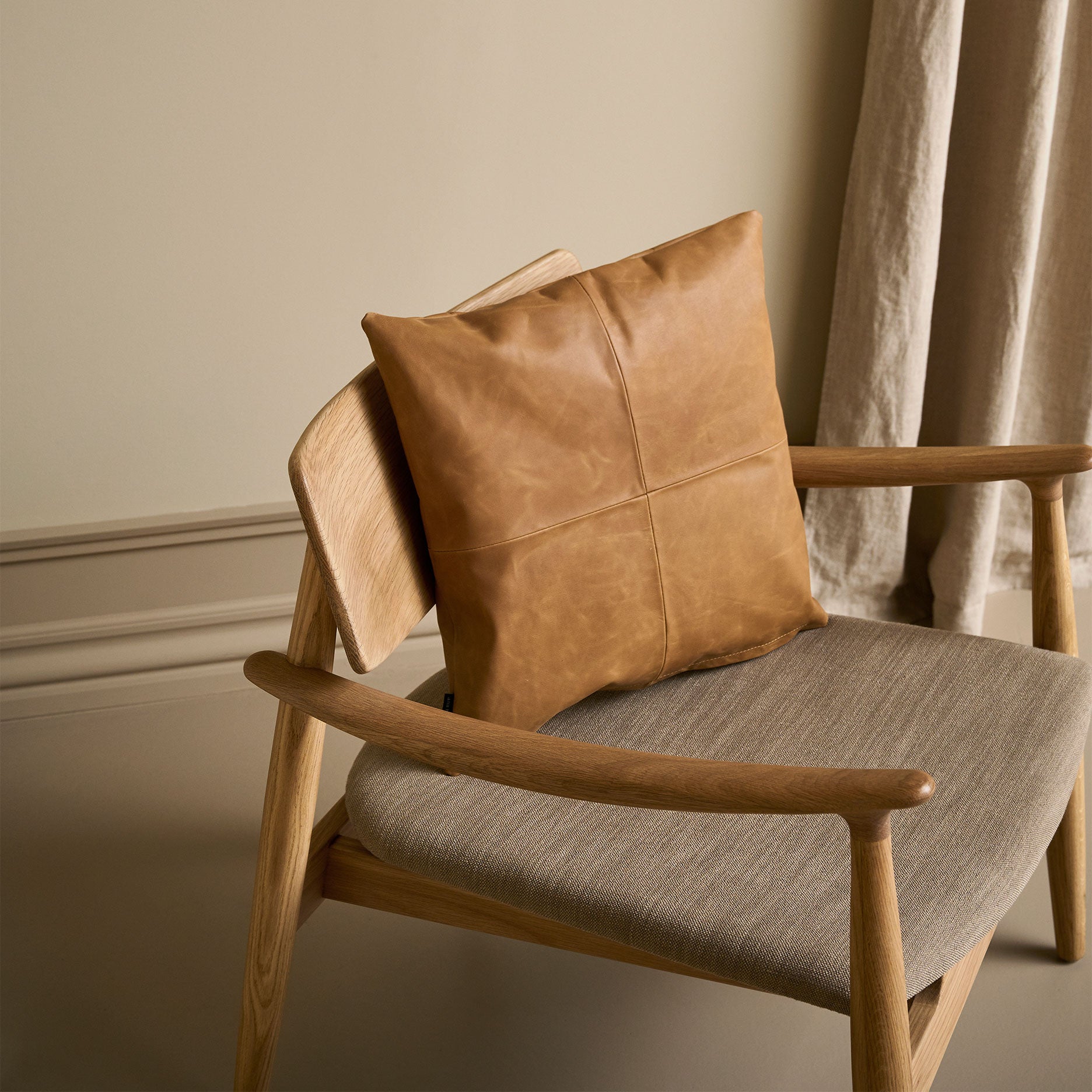 Læder pude 45x45 cm